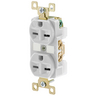 Straight Blade Devices, Receptacles, Duplex, Commercial/Industrial Grade, 15A 250V, 2-Pole 3-Wire Grounding, 6-15R, White, Single Pack