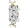 Image of BRY5662W Straight Blade Devices, Receptacles, Duplex, Commercial/Industrial Grade, 15A 250V, 2-Pole 3-Wire Grounding, 6-15R, White, Single Pack