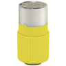 Straight Blade Devices, Female Connector Body, Heavy Duty, Industrial/Commercial Grade, Straight, 15A 250V, 2-Pole 3- Wire Grounding, 6-15R, Yellow, Single Pack