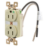 Straight Blade Devices, Receptacles, Tamper- Resistant Duplex, Hospital Grade, 15A 125V, 2-Pole 3-Wire Grounding, 5- 15R, Ivory, Single Pack