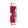 Image of BRY8200RED Straight Blade Devices, Receptacles, Duplex, Hospital Grade, 15A 125V, 2-Pole 3-Wire Grounding, 5-15R, Red, Single Pack