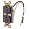 Straight Blade Devices, Receptacles, Tamper- Resistant Duplex, Hospital Grade, 15A 125V, 2-Pole 3-Wire Grounding, 5- 15R, Brown, Single Pack