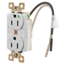 Straight Blade Devices, Receptacles, Tamper- Resistant Duplex, Hospital Grade, 15A 125V, 2-Pole 3-Wire Grounding, 5- 15R, White, Single Pack