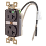 Straight Blade Devices, Receptacles, Tamper- Resistant Duplex, Hospital Grade, 20A 125V, 2-Pole 3-Wire Grounding, 5- 20R, Brown, Single Pack