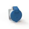 Heavy Duty Products, IEC Pin and Sleeve Devices, Female, Receptacle, 60/63 A 220-240 VAC, 2-POLE 3-WIRE, Blue, Splash Proof