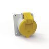 Heavy Duty Products, IEC Pin and Sleeve Devices, Female, Receptacle, 16 A  100-130 VAC, 2-POLE 3-WIRE, Yellow, Splash Proof