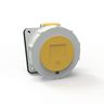 Heavy Duty Products, IEC Pin and Sleeve Devices, Female, Receptacle, 30 A 125 VAC, 2-POLE 3-WIRE, Yellow, Watertight