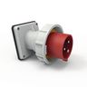 Heavy Duty Products, IEC Pin and Sleeve Devices, Male, Inlet, 60 A 480 VAC, 2-POLE 3-WIRE, Red, Watertight