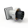 Heavy Duty Products, IEC Pin and Sleeve Devices, Male, Inlet, 100 A 3 Phase 600 VAC, 3-POLE 4-WIRE, Black, Watertight