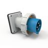 Heavy Duty Products, IEC Pin and Sleeve Devices, Male, Inlet, 16/20 A  125/250 VAC, 3-POLE 4-WIRE, Blue, Watertight