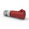 Heavy Duty Products, IEC Pin and Sleeve Devices, Female, Connector Body, 60/63 A  380-415 VAC, 3-POLE 4-WIRE, Red, Splash Proof