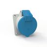 Heavy Duty Products, IEC Pin and Sleeve Devices, Female, Receptacle, 60/63 A  120/208 VAC, 4-POLE 5-WIRE, Blue, Splash Proof