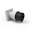 Heavy Duty Products, IEC Pin and Sleeve Devices, Male, Inlet, 30 A  347/600 VAC, 4-POLE 5-WIRE, Black, Splash Proof