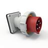Heavy Duty Products, IEC Pin and Sleeve Devices, Male, Inlet, 30/32 A  200-415 VAC, 4-POLE 5-WIRE, Red, Watertight