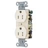 Straight Blade Devices, Weather Resistant Duplex Receptacle, Commercial Grade, Back and Side Wired, 15A 125V, 2-Pole 3- Wire Grounding, 5-15R, Light Almond