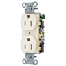 Straight Blade Devices, Receptacles, Duplex, Commercial Grade, 15A 125V, 2- Pole 3-Wire Grounding, 5-15R, Light Almond, Single Pack