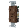Straight Blade Devices, Receptacles, Duplex, Tamper-Resistant Commercial Grade, 15A 125V, 2-Pole 3-Wire Grounding, 5-15R, Brown, Single Pack