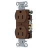 Straight Blade Devices, Receptacles, Duplex, Commercial Grade, 15A 125V, 2- Pole 3-Wire Grounding, 5-15R, Brown, Single Pack