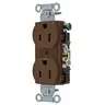 Image of CBRS15 Straight Blade Devices, Receptacles, Duplex, Commercial Grade, 15A 125V, 2- Pole 3-Wire Grounding, 5-15R, Brown, Single Pack