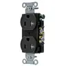 Image of CBRS20BLKWRTR Straight Blade Devices, Tamper and Weather Resistant Duplex Receptacle, Commercial Grade, 20A 125V, 5-20R