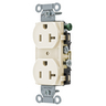 Straight Blade Devices, Receptacles, Duplex, Commercial Grade, 20A 125V, 2- Pole 3-Wire Grounding, 5-20R, Light Almond, Single Pack