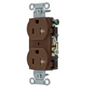 Straight Blade Devices, Weather Resistant Duplex Receptacle, Commercial Grade, Back and Side Wired, 20A 125V, 2-Pole 3- Wire Grounding, 5-20R, Brown