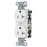 Straight Blade Devices, Receptacles, Duplex, Commercial Grade, 20A 125V, 2- Pole 3-Wire Grounding, 5-20R, White, Single Pack