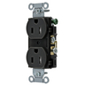 Straight Blade Devices, Receptacles, Duplex, Tamper-Resistant Commercial Grade, 15A 125V, 2-Pole 3-Wire Grounding, 5- 15R, Black, Single Pack