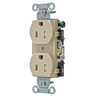 Straight Blade Devices, Receptacles, Duplex, Tamper-Resistant Commercial Grade, 15A 125V, 2-Pole 3-Wire Grounding, 5- 15R, Ivory, Single Pack
