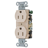 Straight Blade Devices, Receptacles, Duplex, Tamper-Resistant Commercial Grade, 15A 125V, 2-Pole 3-Wire Grounding, 5- 15R, Light Almond, Single Pack