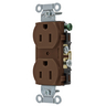 Straight Blade Devices, Receptacles, Duplex, Tamper-Resistant Commercial Grade, 15A 125V, 2-Pole 3-Wire Grounding, 5- 15R, Brown, Single Pack