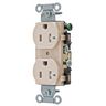 Straight Blade Devices, Receptacles, Duplex, Tamper-Resistant Commercial Grade, 20A 125V, 2-Pole 3-Wire Grounding, 5-20R, Light Almond, Single Pack