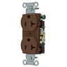 Straight Blade Devices, Receptacles, Duplex, Tamper-Resistant Commercial Grade, 20A 125V, 2-Pole 3-Wire Grounding, 5-20R, Brown, Single Pack