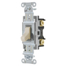 Switches and Lighting Controls, Commercial Grade, Toggle Switches, General Purpose AC, Single Pole, 15A 120/277V AC, Side Wired Only, Light Almond