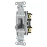 Image of CS120BGRY Switches and Lighting Controls, Commercial Grade, Toggle Switches, General Purpose AC, Single Pole, 20A 120/277V AC, Side Wired Only, Gray