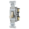 Switches and Lighting Controls, Commercial Grade, Toggle Switches, General Purpose AC, Single Pole, 20A 120/277V AC, Side Wired Only, Light Almond