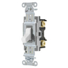 Switches and Lighting Controls, Commercial Grade, Toggle Switches, General Purpose AC, Single Pole, 20A 120/277V AC, Side Wired Only, White