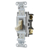 Switches and Lighting Controls, Commercial Grade, Toggle Switches, General Purpose AC, Three Way, 15A 120/277V AC, Side Wired Only, Ivory