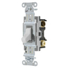 Switches and Lighting Controls, Commercial Grade, Toggle Switches, General Purpose AC, Three Way, 20A 120/277V AC, Side Wired Only, White