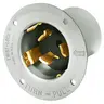 Image of CS6375A Locking Devices, Industrial, Flanged Inlet, 50A 125/250V, 3-Pole 4-Wire Grounding, Non-NEMA, Screw Terminal, Steel