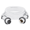 Hubbell Wiring Device Kellems, Heavy Duty Products, IEC Pin and SleeveDevices, Marine Grade, Ship to Shore, Cable Set, 100A 125/250V, 2-Pole3-Wire No Neutral, Pre-Wired , White, For Boats WithIsolationTransformer, 75',