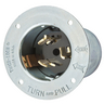 Locking Devices, Industrial, Flanged Inlet, 50A Phase Delta 480V AC, 3-Pole 4-Wire Grounding, Non-NEMA, Screw Terminal, Steel