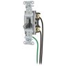 Switches and Lighting Controls, Spec Grade, Toggle Switches, General Purpose AC, Double Pole, 20A 120/277V AC, Back and Side Wired, Pre-Wired with 8