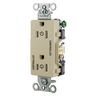 Straight Blade Devices, Receptacles, Decorator Duplex, Commercial Grade, Controlled, 15A 125V, 2-Pole 3-Wire Grounding, 5-15R, Ivory
