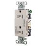 Straight Blade Devices, Receptacles, Decorator Duplex, Commercial Grade, Controlled, 15A 125V, 2-Pole 3-Wire Grounding, 5-15R, Light Almond