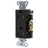 Straight Blade Devices, Receptacles, Tamper- Resistant Duplex, Decorator, Commercial/Industrial Grade, 15A 125V, 2- Pole 3-Wire Grounding, 5-15R, Black, Single Pack