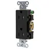 Image of DRS15BLKTR Straight Blade Devices, Receptacles, Tamper- Resistant Duplex, Decorator, Commercial/Industrial Grade, 15A 125V, 2- Pole 3-Wire Grounding, 5-15R