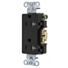 Straight Blade Devices, Receptacles, Tamper- Resistant Duplex, Decorator, Commercial/Industrial Grade, 20A 125V, 2- Pole 3-Wire Grounding, 5-20R, Black, Single Pack