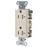 Straight Blade Devices, Receptacles, Tamper- Resistant Duplex, Decorator, Commercial/Industrial Grade, 20A 125V, 2- Pole 3-Wire Grounding, 5-20R, Light Almond, Single Pack