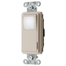 Switches and Lighting Control, Decorator Switch, Commercial Grade, Single Pole, 20A 120V, With Nightlight, Light Almond